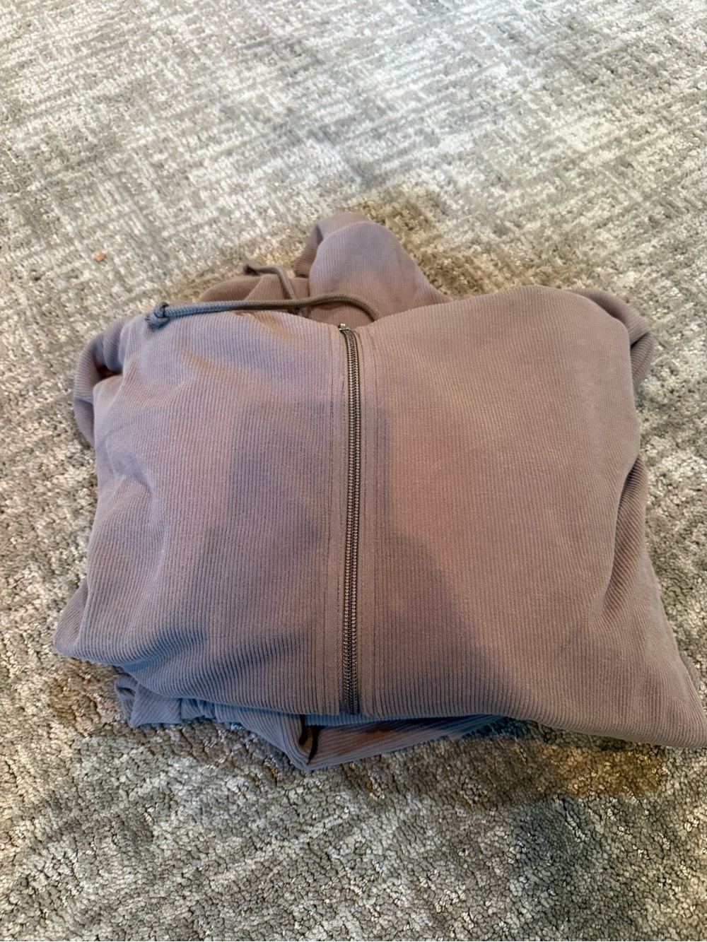 wild fable Ribbed Zip sweatsuit in Taupe